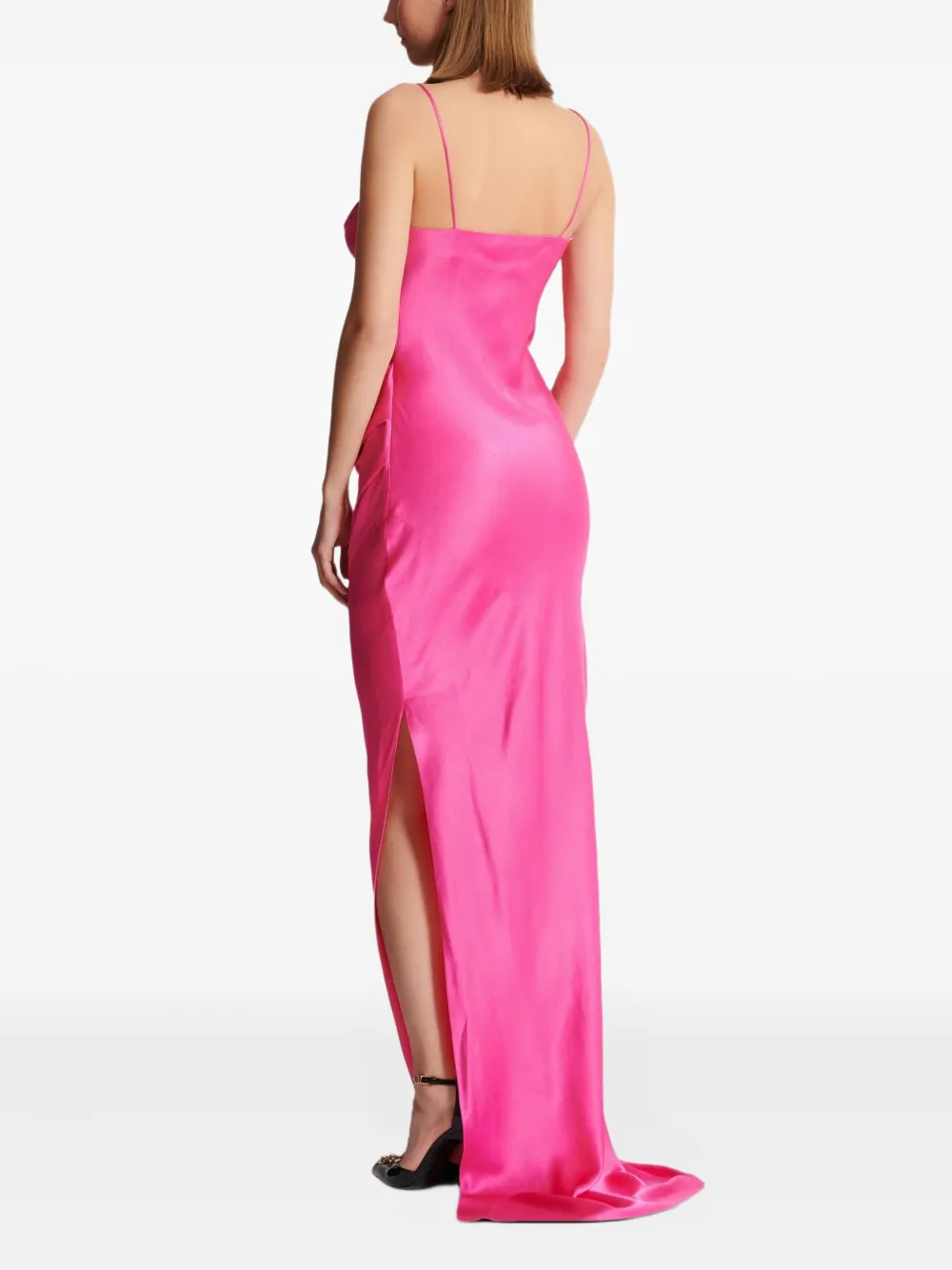 Balmain Gedrapeerde avondjurk - Roze