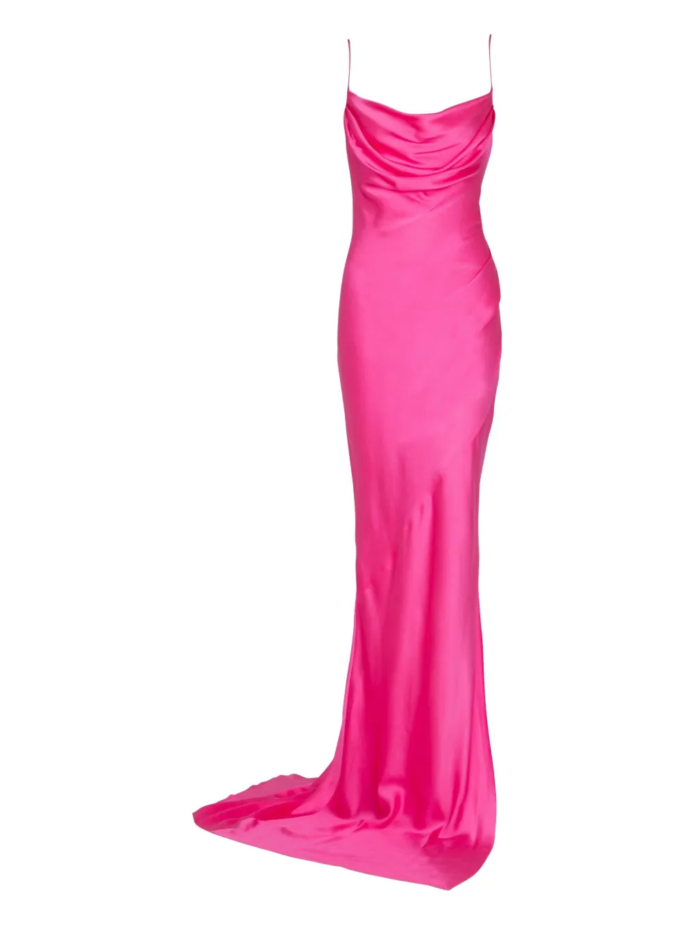 Balmain Gedrapeerde avondjurk Roze
