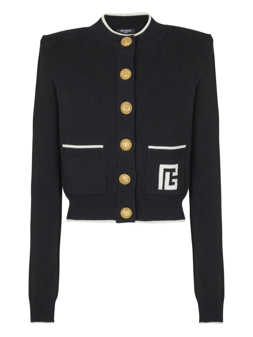 Balmain Gebreid vest Zwart