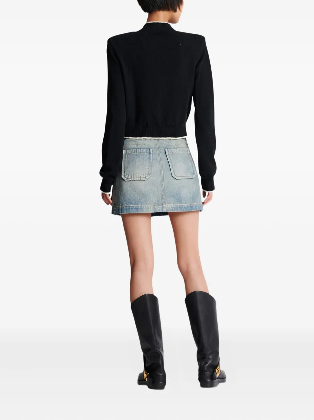 Balmain Gebreid vest Zwart