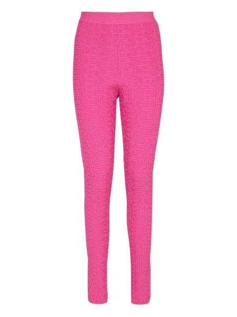 Balmain monogram-pattern leggings 