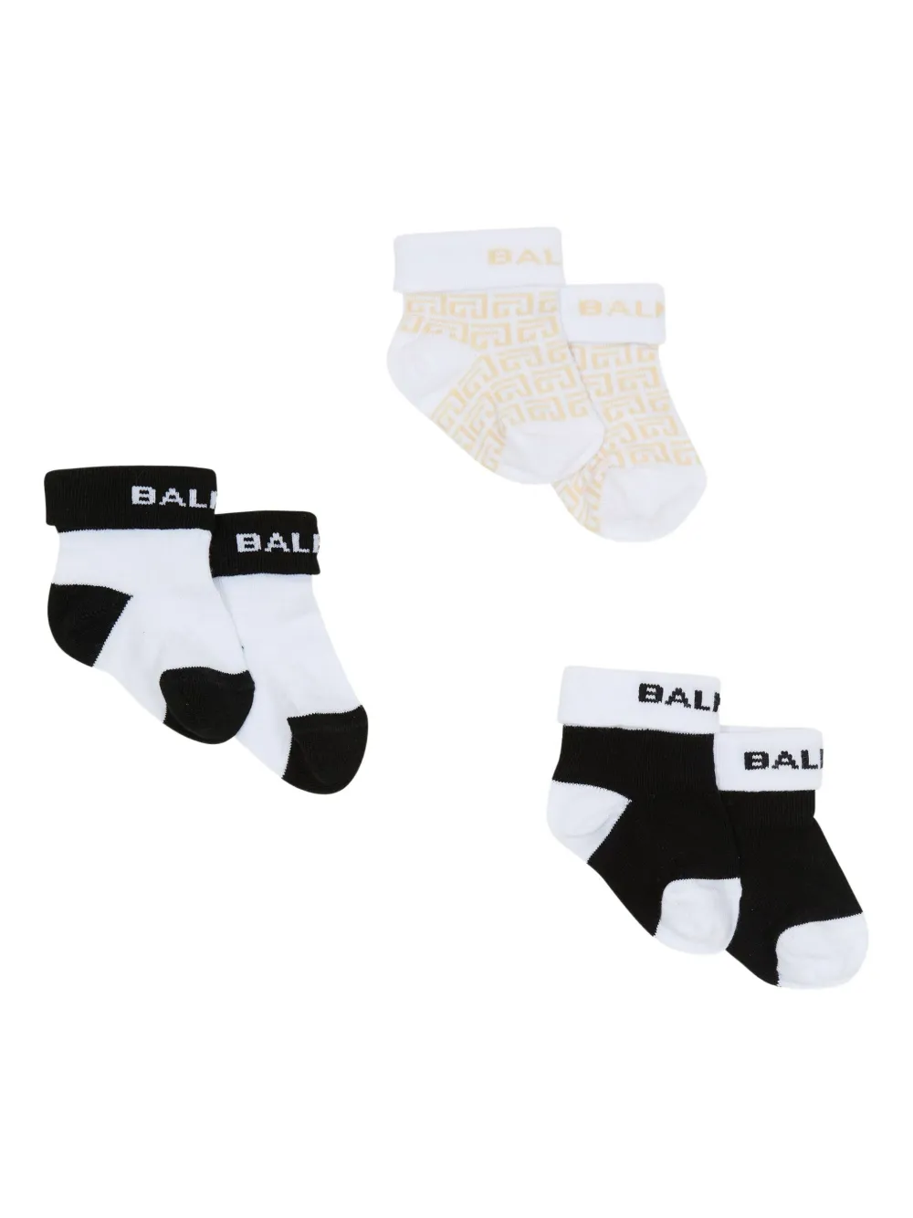 Balmain Kids logo-print socks (pack of four) | White | Image 1