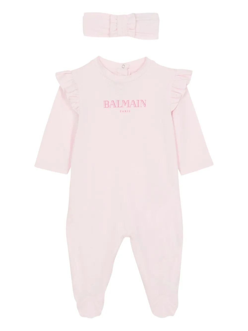 Balmain Kids Babypakje met logoprint Roze