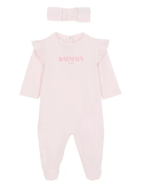 Balmain Kids طقم أطفال بطبعة شعار الماركة