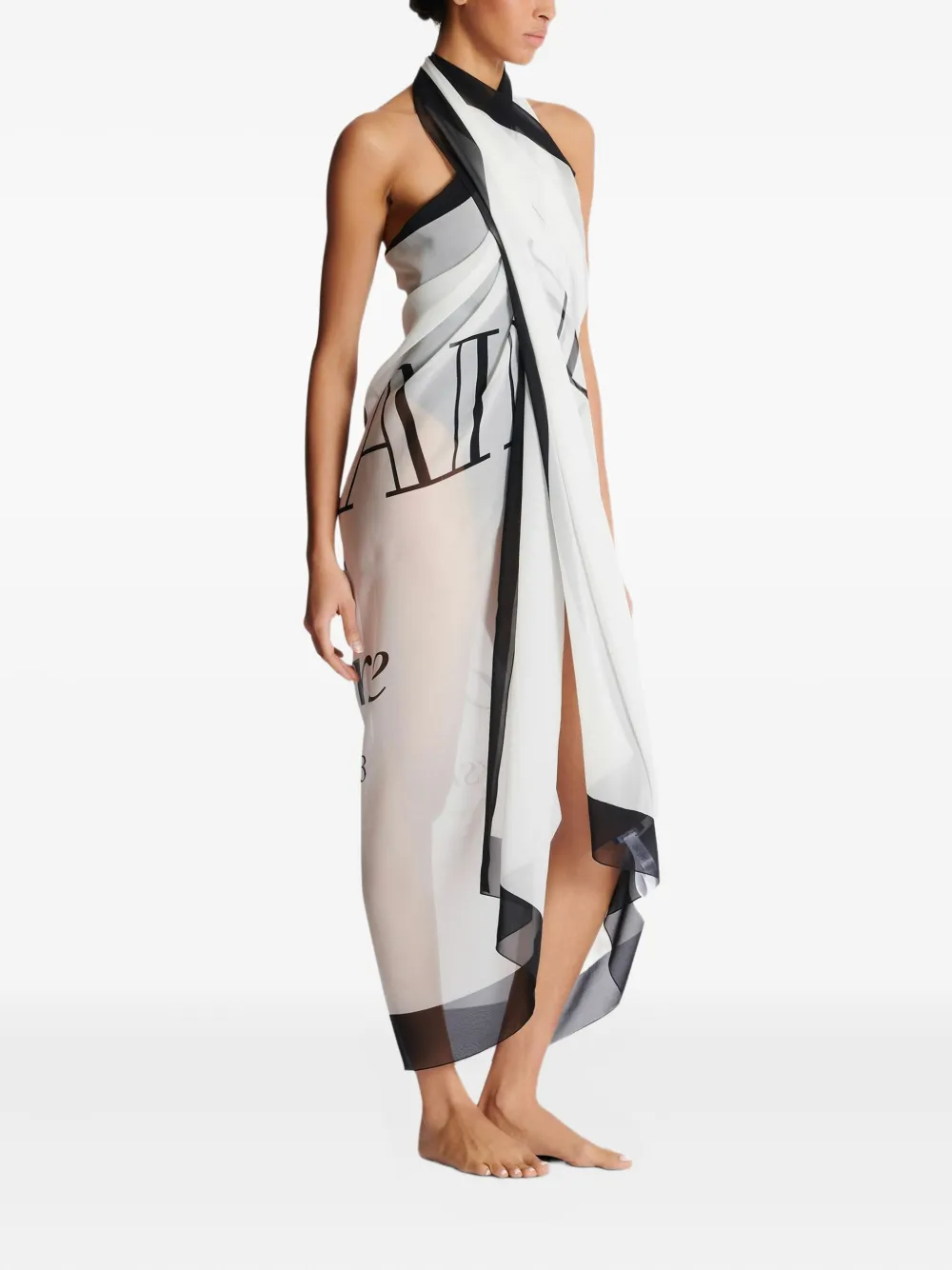 Balmain Wikkeldoek met print Wit