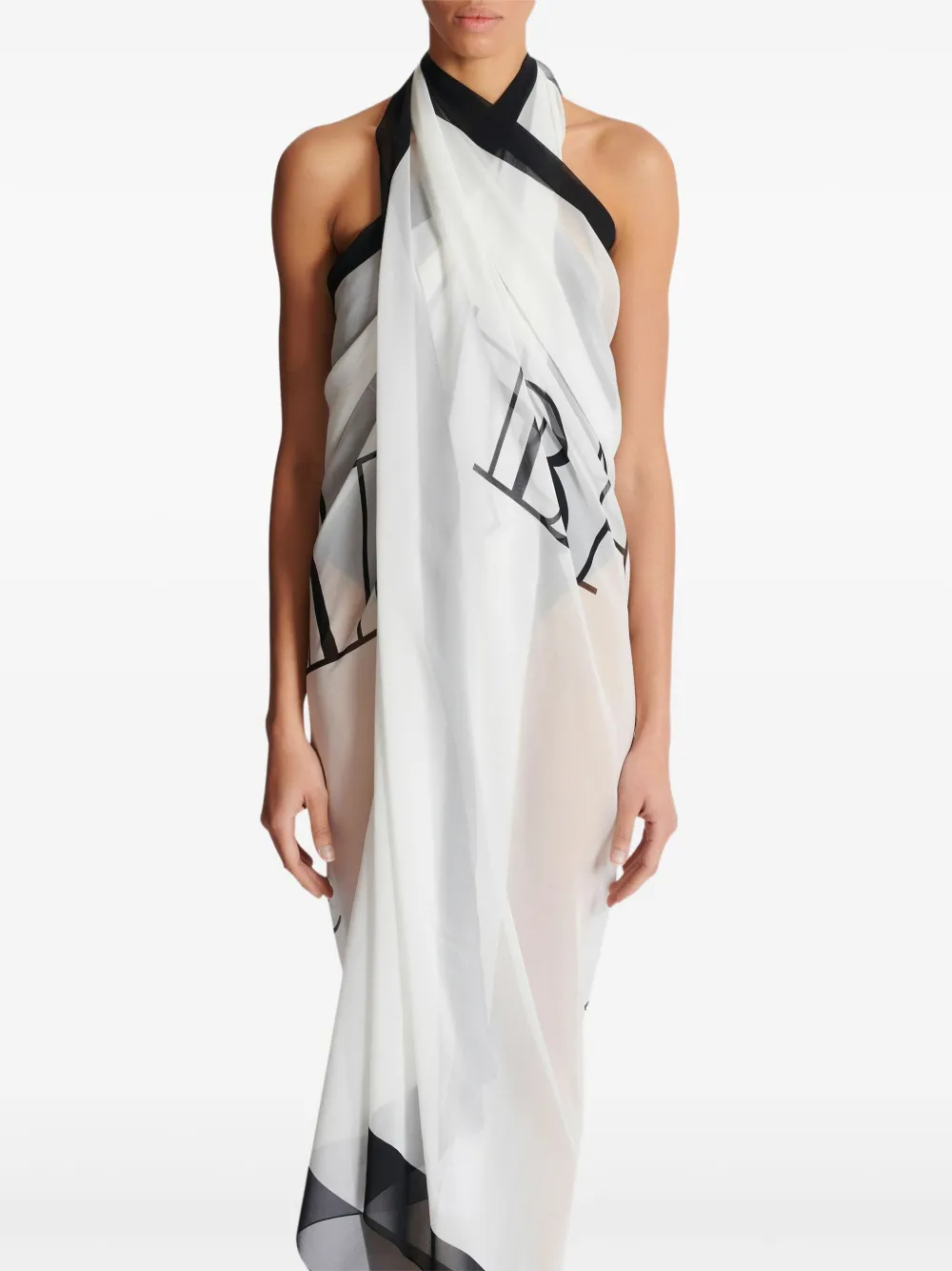 Balmain Wikkeldoek met print Wit
