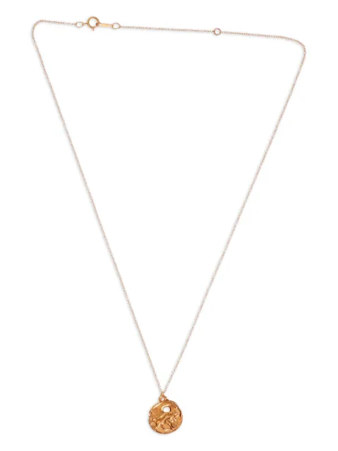 Alighieri The Taurus Medallion textured circular-pendant necklace