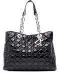 Christian Dior Pre-Owned 2011 Large Patent Cannage Lady Dior Soft Shopping tote bag - Black