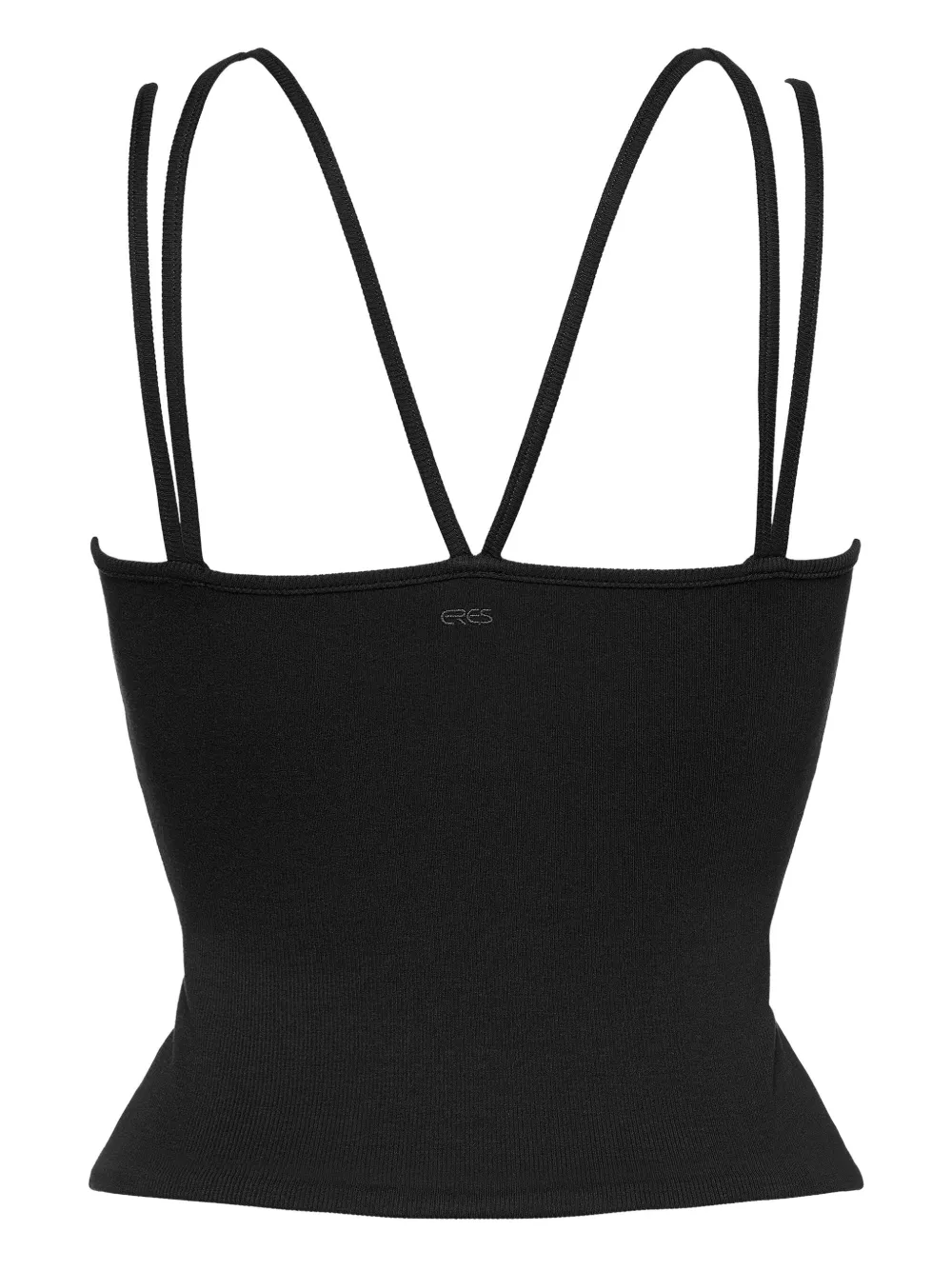 Eres Triple-strap Ribbed Tank Top In Black