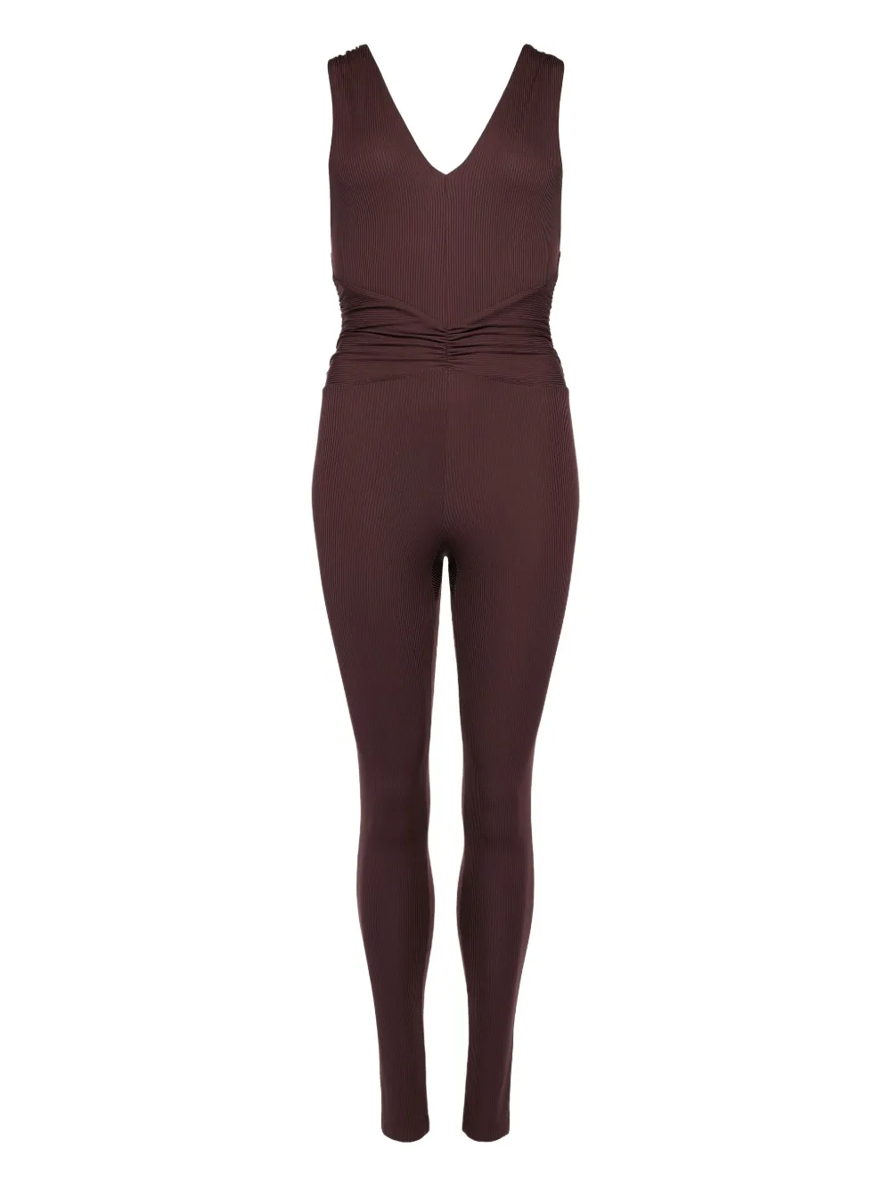 ERES Hope cross-back ribbed jumpsuit | Brown | Image 1