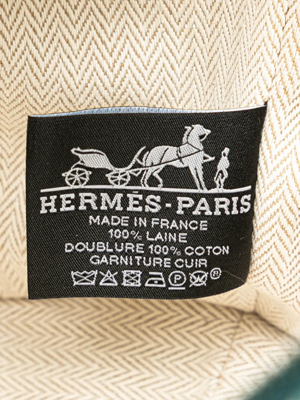Pre-owned Hermes 2020-2024 Small Wool Bride A Brac H Natte Case Vanity Bag
