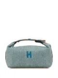 Hermès Pre-Owned 2020-2024 Small Wool Bride A Brac H Natte Case vanity bag - Green