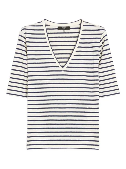 Weekend Max Mara striped-pattern V-neck T-shirt