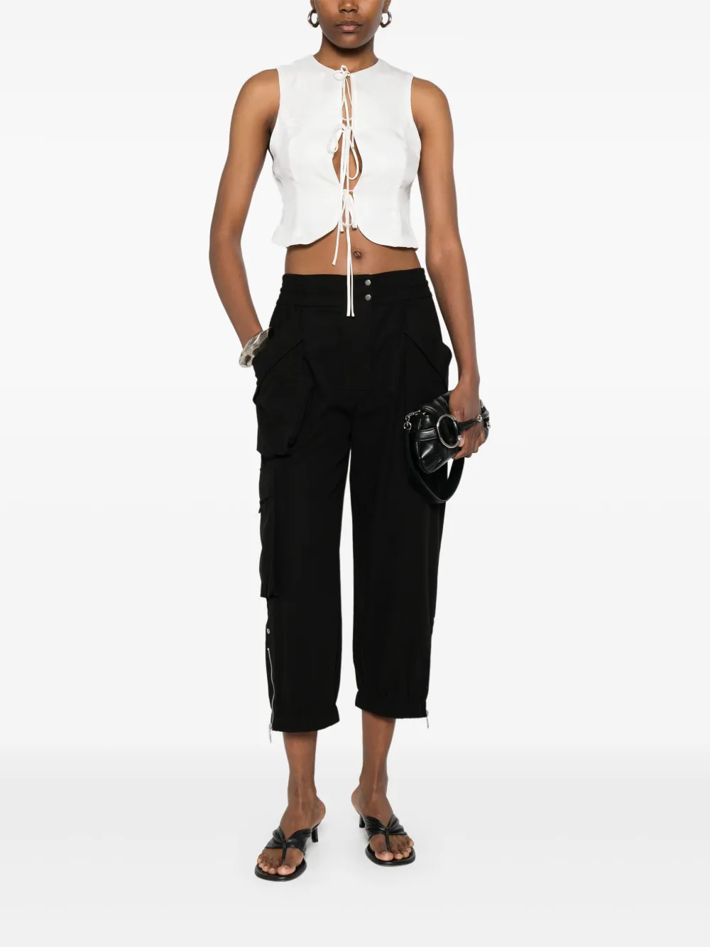PINKO Cargo broek - Zwart