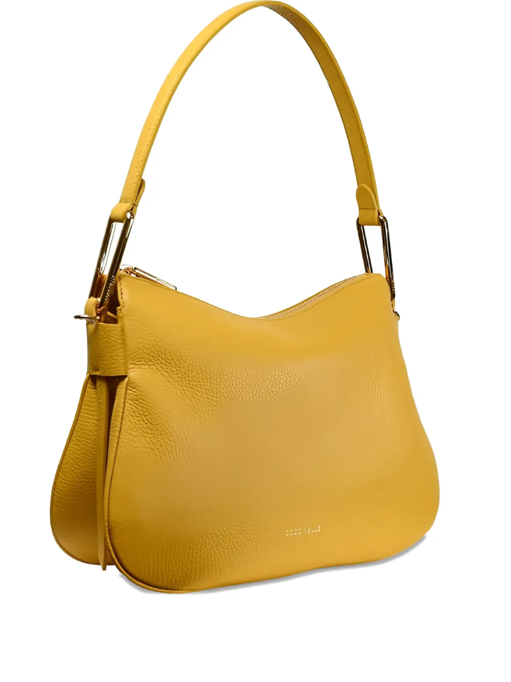 Coccinelle curved leather shoulder bag - イエロー Coccinelle curved leather shoulder bag - イエロー