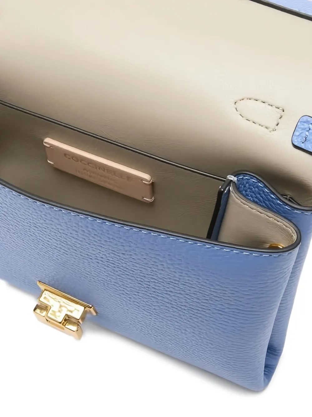 Coccinelle Schoudertas met handvat en gesp Blauw