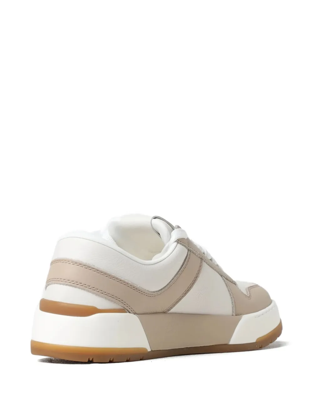 Max Mara panelled lace-up sneakers WHITE