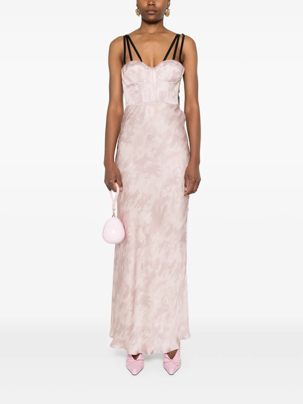Shop Pinko X Patrick Mcdowell Satin Maxi Dress