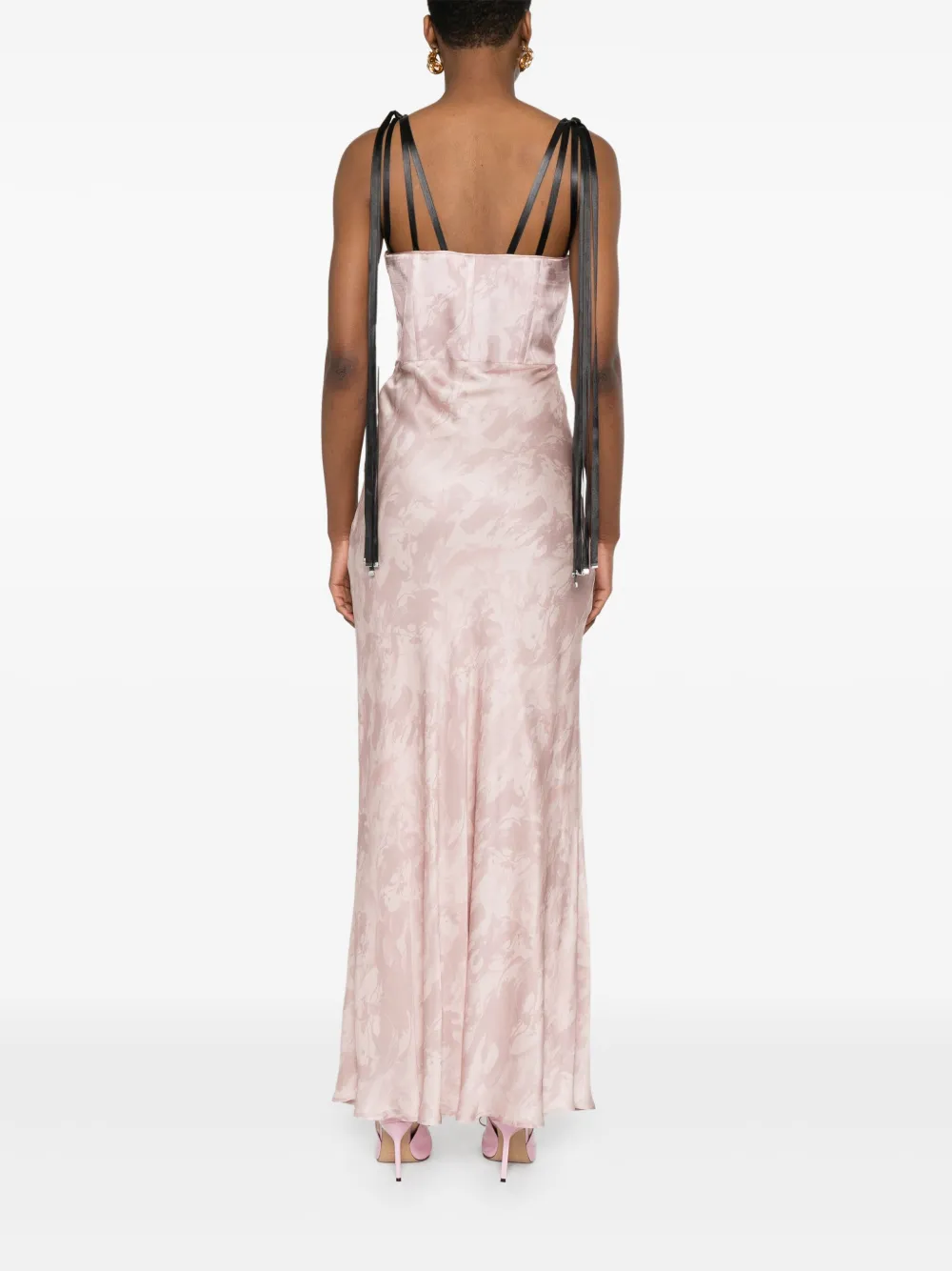 Shop Pinko X Patrick Mcdowell Satin Maxi Dress