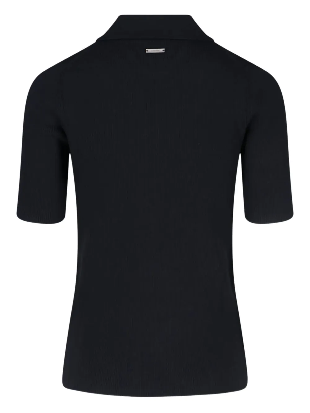 Calvin Klein zip-front polo top - Zwart
