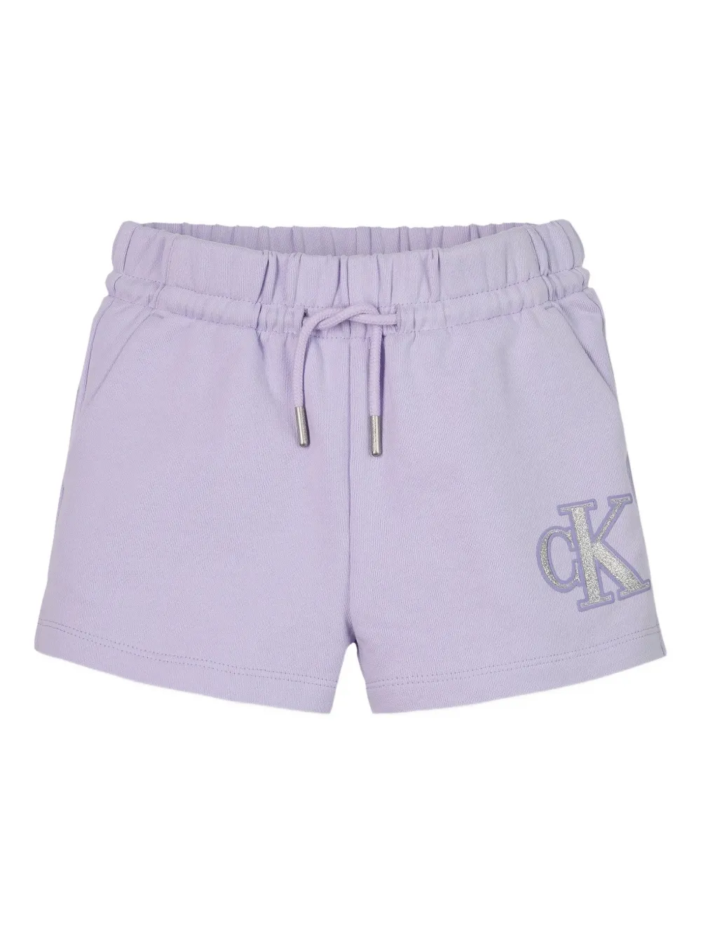 Calvin Klein Kids jersey shorts Paars