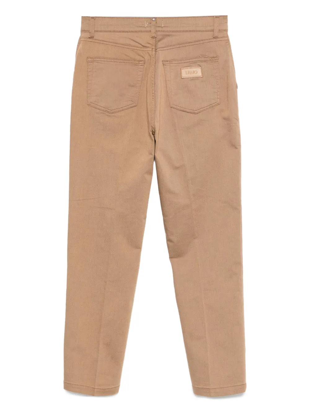 LIU JO logo-appliqué trousers Bruin