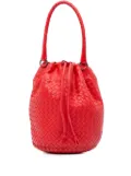 Bottega Veneta Pre-Owned 2009 Nappa Intrecciato Drawstring bucket bag - Red
