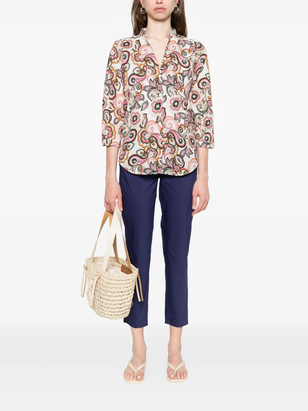 Marella cotton-blend trousers - Blauw