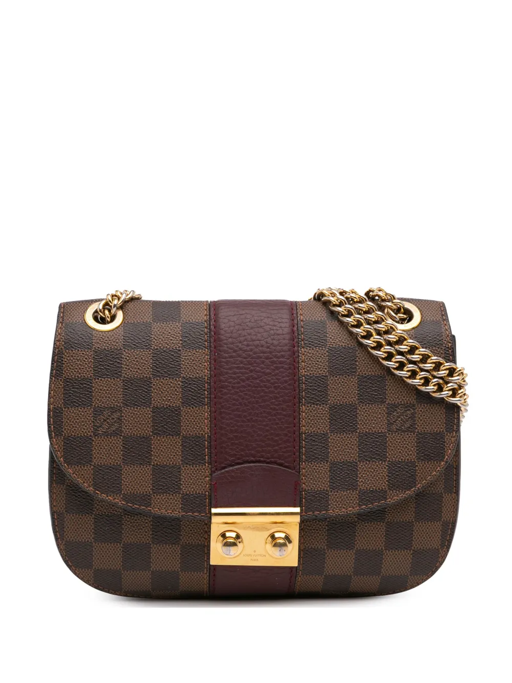 Louis Vuitton Pre-Owned 2017 ダミエ エベヌ クイル トリヨン ワイト ショルダーバッグ - レッド Louis Vuitton Pre-Owned 2017 ダミエ エベヌ クイル トリヨン ワイト ショルダーバッグ - レッド
