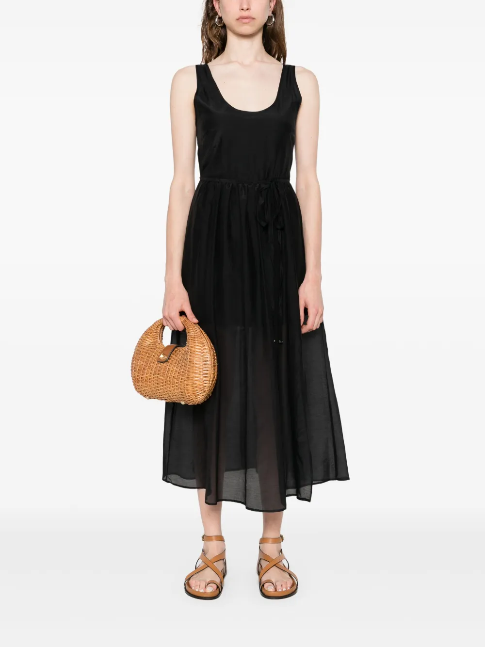 Marella silk-blend dress - Zwart