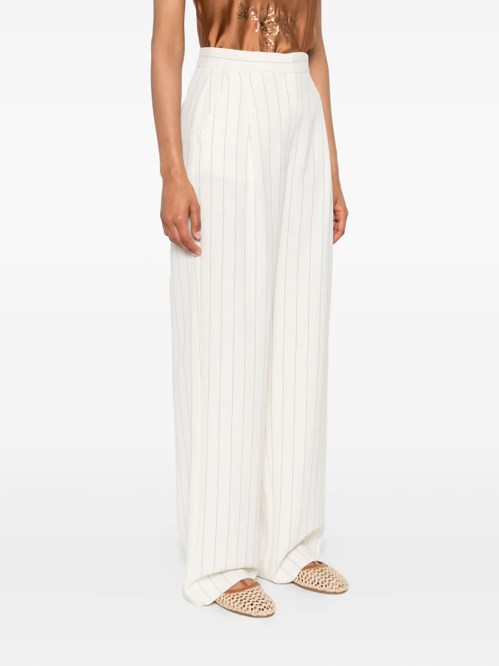 Marella pinstripe trousers Beige