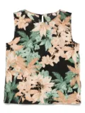 Marella floral-print top - Black