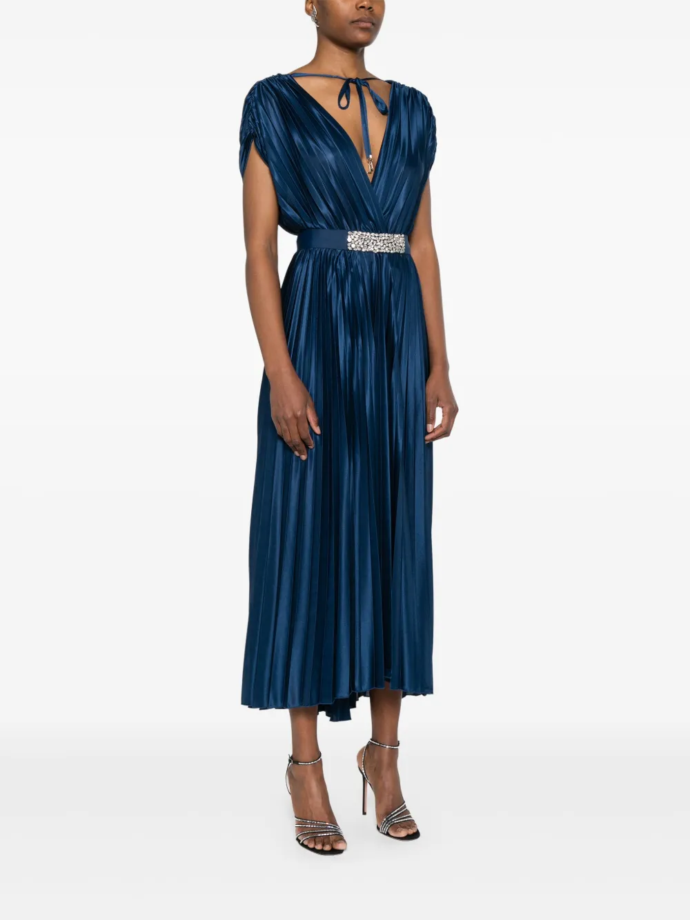 LIU JO Geplooide midi-jurk Blauw