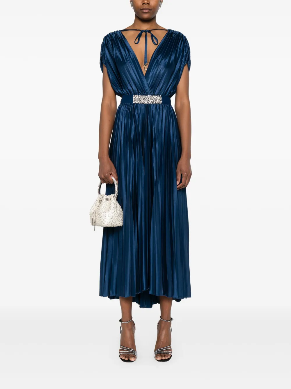 LIU JO Geplooide midi-jurk - Blauw