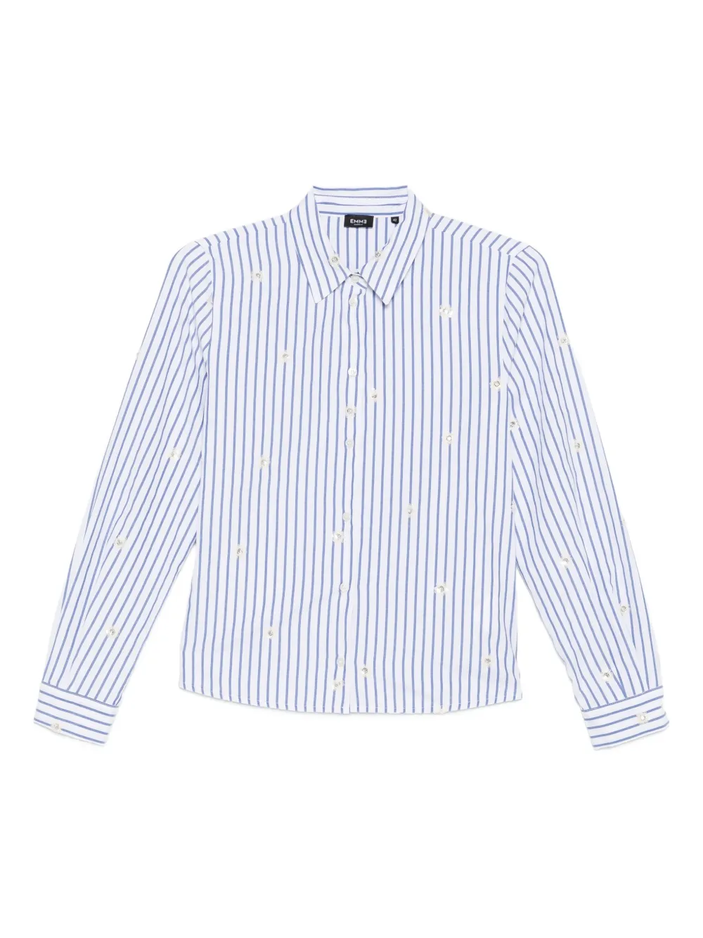 Marella striped embellished shirt Wit