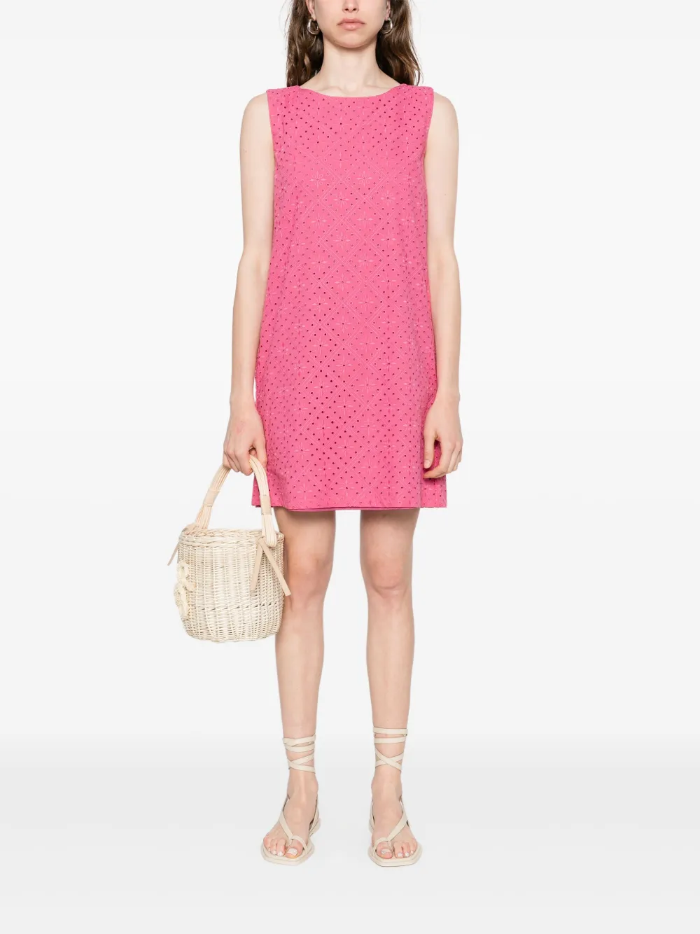 Marella cotton mini dress - Roze