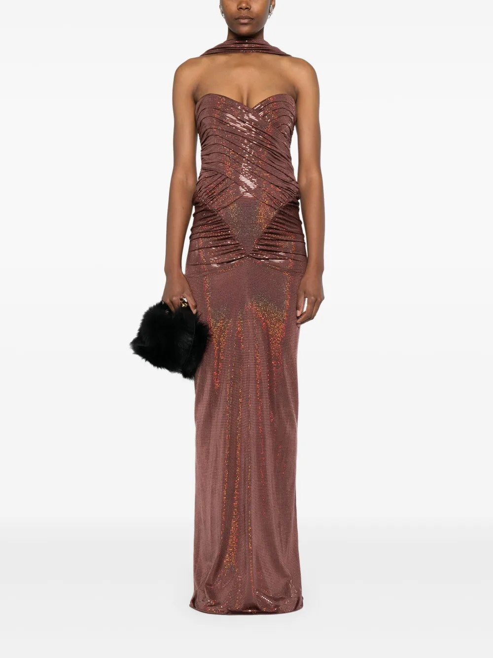 The New Arrivals Ilkyaz Ozel Mouwloze jurk - Bruin
