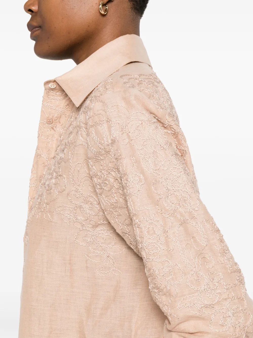 Ermanno Scervino Blouse met borduurwerk Beige