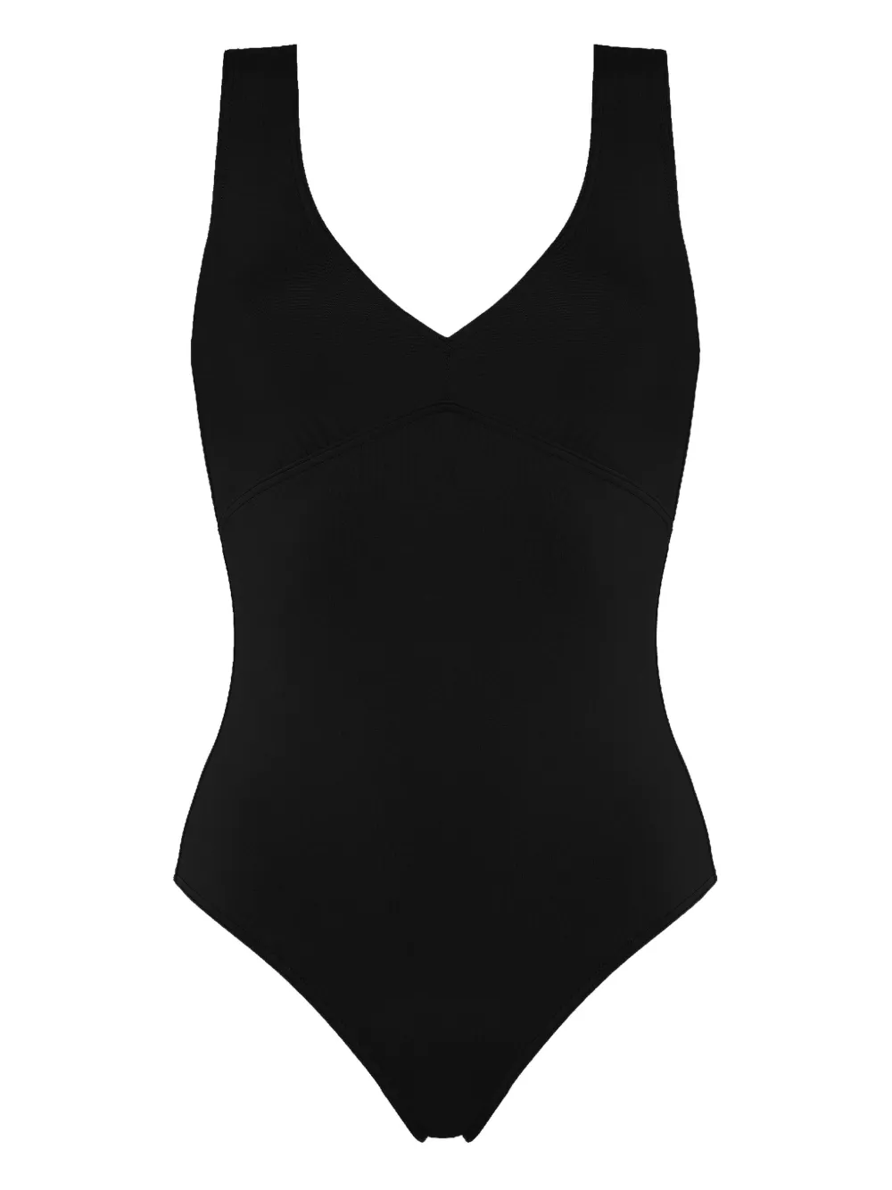 Eres Hold Up V-neck Sophisticated One-piece Swimsuit In Black
