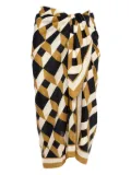 ERES Vibration silk pareo skirt - Black