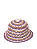 ERES Day striped crochet-knit bucket hat - Purple