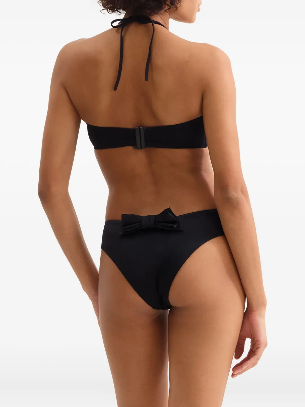 Eres Bow-detailed Halterneck Bikini Top In Black