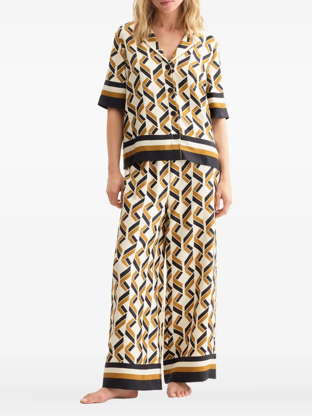 ERES Tube blouse met geometrische print Wit