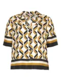 ERES Sonore geometric-print short-sleeve shirt - White