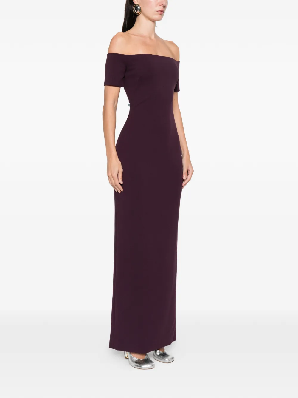 Solace London Nile Maxi Dress In Purple