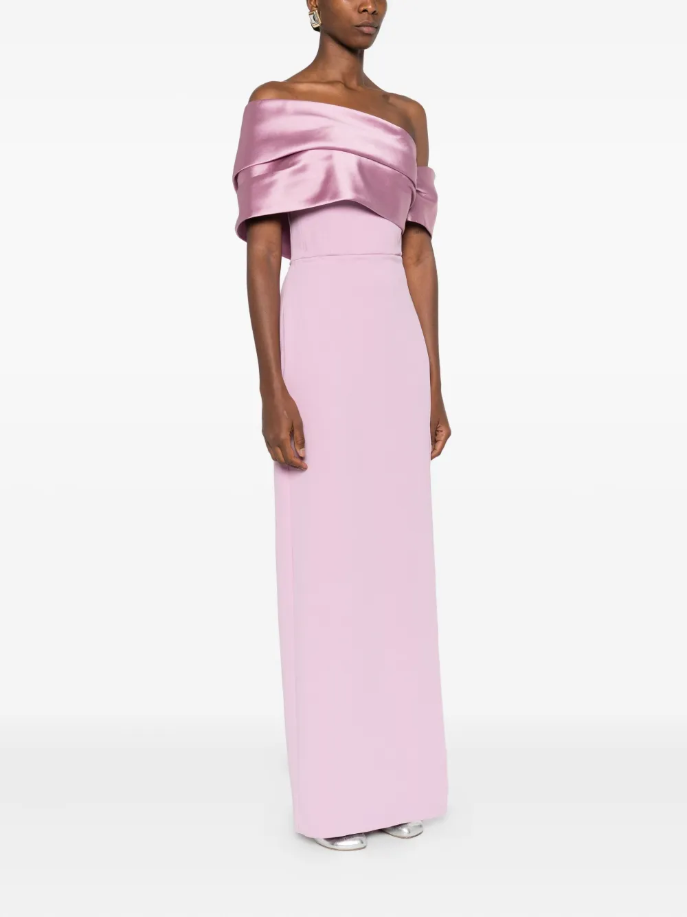 Solace London Off-shoulder maxi-jurk Roze