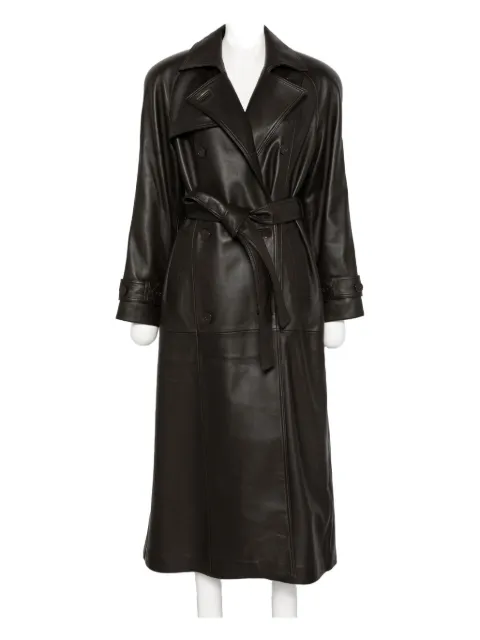 ducie leather trench coat 