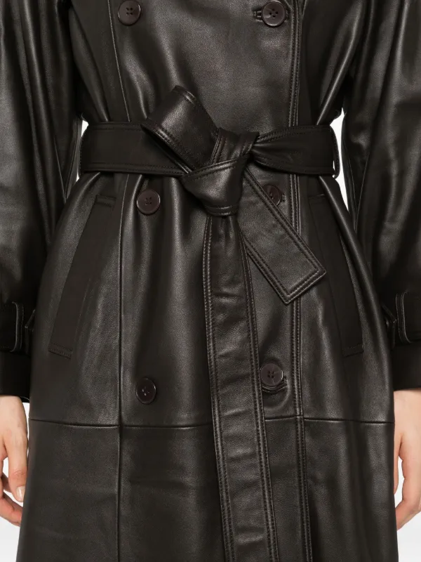 Ducie レザー トレンチコート | ブラウン | FARFETCH JP