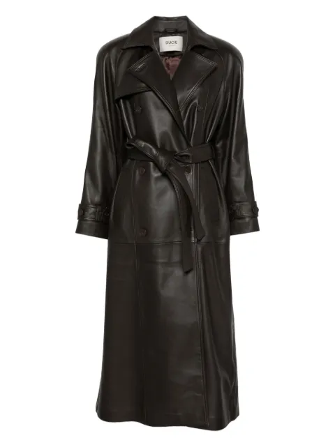 ducie leather trench coat 