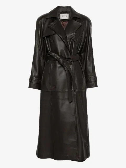 ducie leather trench coat 
